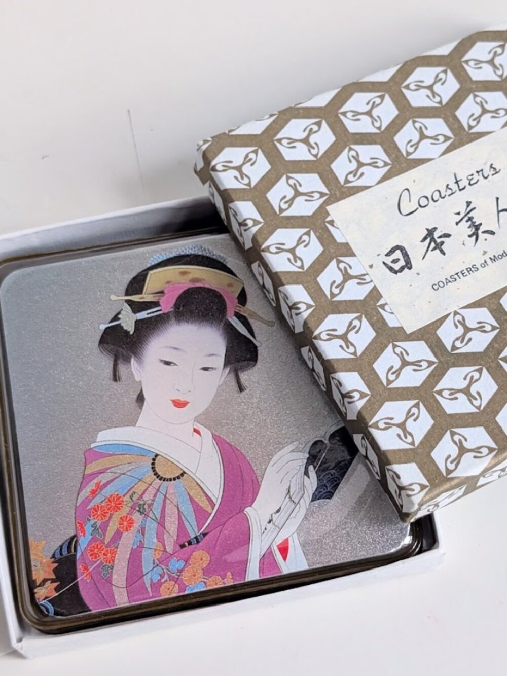 Japanese Asahi Coaster Set in Original Box